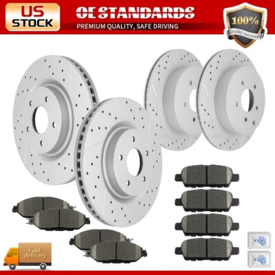 For Nissan Pathfinder Murano INFINITI QX60 Front Rear Disc Rotors Brake Pads - Image 1 of 4