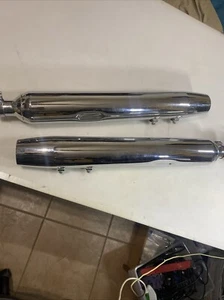 HARLEY DAVIDSON 65538-95A 65539-95A Touring Exhaust Pipes OEM Chrome - Picture 1 of 8