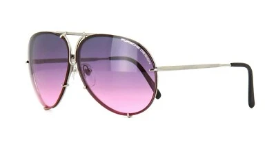 Gafas de sol Porsche Design P8478 plateadas/violetas sombreadas + lentes espejadas plateadas (M) Foto 1 de 4