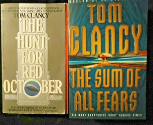 Lot of 2 Tom Clancy PB Sum of all Fears & The Hunt for Red October - Bild 1 von 3