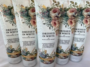 5 (CINCO) VESTIDOS DE BLANCO Karité y Ácido Hialurónico 8oz CREMA Baño y Cuerpo Funciona - Imagen 1 de 2