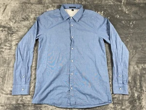 Camicia Travis Mathew con bottoni uomo L blu preppy casual golf pieghettata schiena - Foto 1 di 6