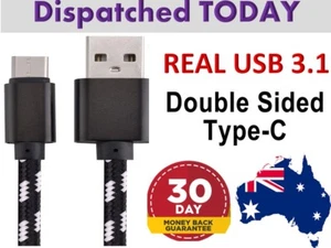 TYPE-C USB-C Data FAST CHARGING Charge Cable for Samsung S10 S9 S8 Plus Note 9 8 - Picture 1 of 6