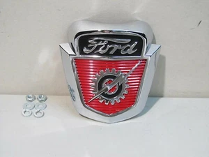 NEW 1953 1954 1955 1956 FORD TRUCK CHROME HOOD EMBLEM W/GASKET F-100 F-250 F-350 - Picture 1 of 3