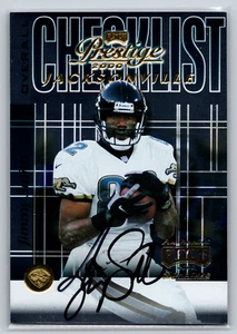 Jimmy Smith 2000 Playoff Prestige Overall Checklist Auto CL76 Jaguars - Picture 1 of 2