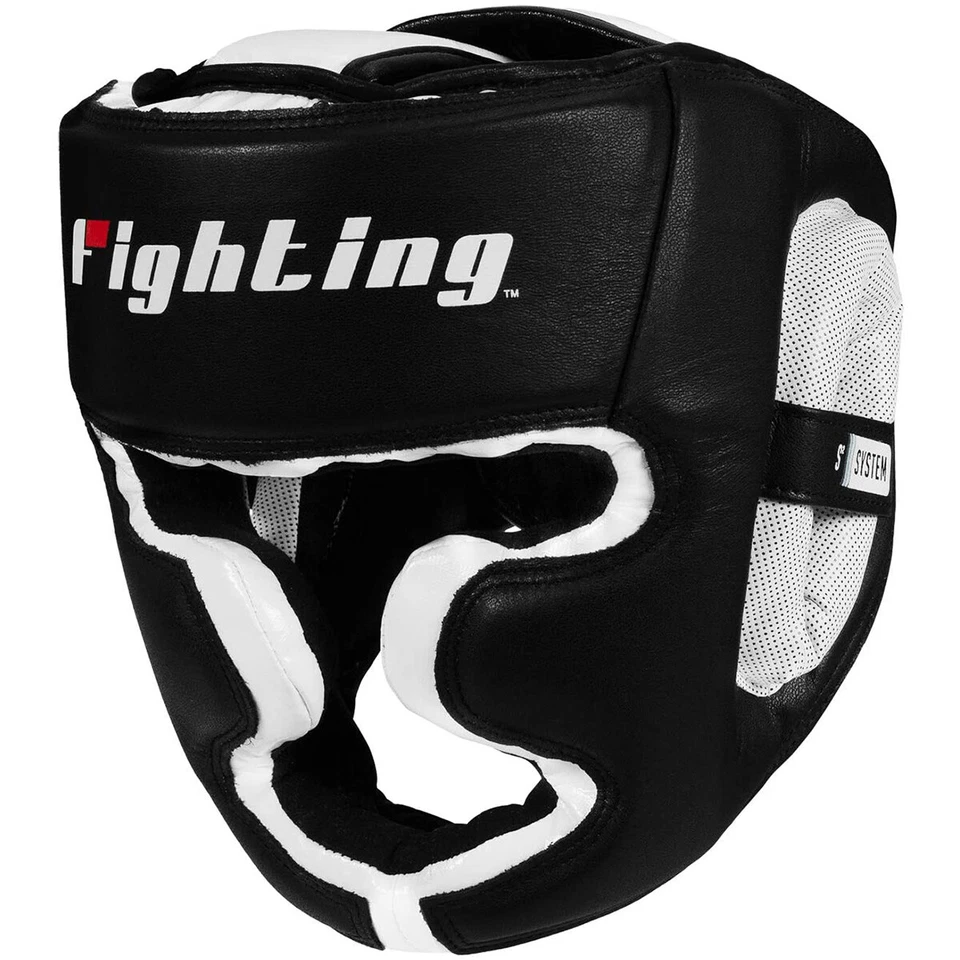 Casco de boxeo de entrenamiento facial completo en gel Fighting Sports S2 - negro/blanco Foto 1 de 4