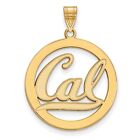 UC Berkeley Golden Bears School Letters Logo Circle Pendant Gold Plated Silver