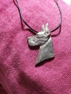 Gran Collar Danés #30A Joyería de Perro de Peltre de Cindy A. Conter - Imagen 1 de 2