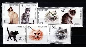 ALBANIA SC 965-71 LH issue of 1966 - CATS