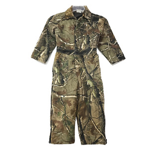 Redhead AP Camo Coveralls Insulated Hunting Coveralls Brown Green Boys 8 Medium