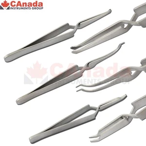 Orthodontic Braces Buccal Tube Bracket Tweezers Bonding Holding Forceps Set Of 3 - Picture 1 of 6
