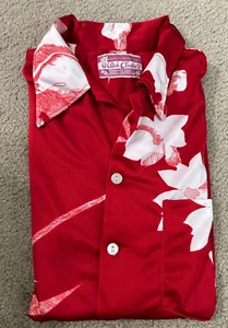 Waltah Clarke Men's Hawaiian Shirt Honolulu Button-up Red Size L? READ BELOW - Picture 1 of 7