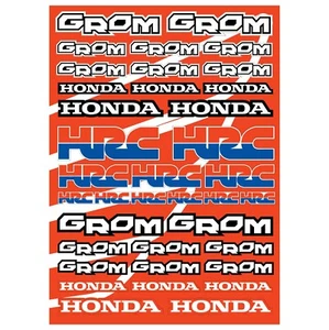 HONDA GROM sticker set- 37 high quality laminated decals on 10.5 " x 14.5" sheet - Picture 1 of 1