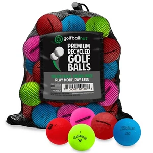 48 Used Golf Balls – Recycled Premium Brands Matte Colors Mix - Good Condition - Picture 1 of 7