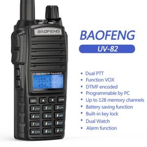 Baofeng UV-82 Walkie Talkie 8W / 4W / 1W Dwuzakresowe przenośne dwukierunkowe radio partia - Zdjęcie 1 z 10