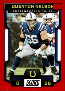 Quenton Nelson 2023 Score Football - Red #10 - Indianapolis Colts - Picture 1 of 2