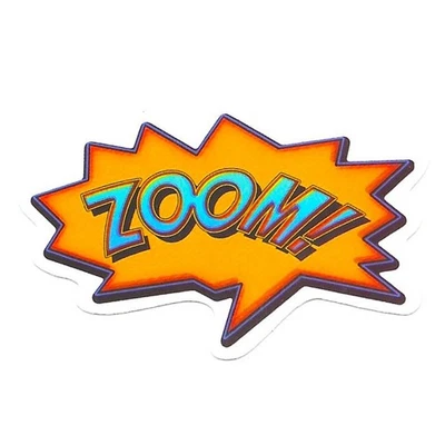 ZOOM Vinyl Sticker Decal Cartoon Comic Bubble Die Cut Durable Laptop Car Window - Image 1 of 4
