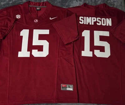 ¡¡Envío rápido gratis!! Camiseta cosida Ty Simpson Alabama Crimson Tide 15 Foto 1 de 3