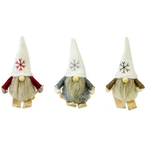 4,5 Zoll Weißer Skifahren Weihnachtswichtel Ornamente (3er Set) - Bild 1 von 12