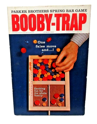 Vintage 1965 Parker Brothers BOOBY TRAP Spring Bar Game  COMPLETE - Image 1 of 2