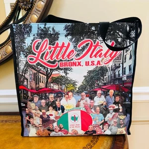 Little Italy Arthur Avenue Bronx New York US italienische Flagge Wiederverwendung Recycling Beuteltasche Tasche - Bild 1 von 6