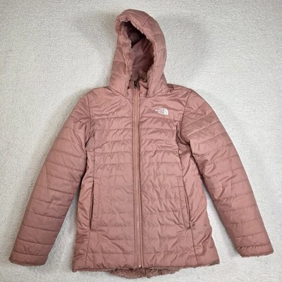 North Face Mossbud куртка девочек L 14/16 розовый полный молнии парка SGN1578 - Изображение 1 из 4