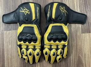 Suzuki Motorcycle Racing Gloves Leather Motorbike Sport Riding Protection CE - Picture 1 of 2