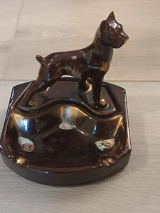 Vintage Ceramic Boxer Dog Ashtray - Picture 1 of 6