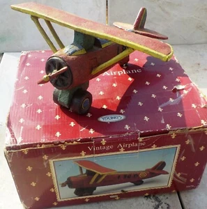 Vintage 1997 Ceramic Airplane Figurine by Young's Inc., Original Box - Picture 1 of 12