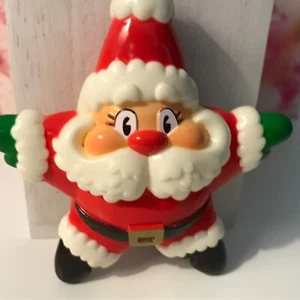 Christmas Ornament Santa Star 3.5” Solid Hard Plastic Ornament - Picture 1 of 11
