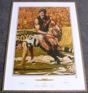 ROYCE HART JAMIE COOPER AFL RICHMOND TIGERS HAND SIGNED PRINT MARTIN COTCHIN - Picture 1 of 1