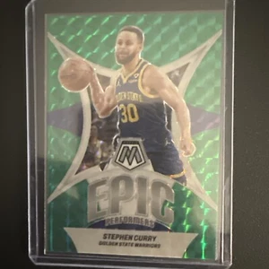 2023-24 Panini Mosaic - Epic Performers Green Mosaic Prizm #14 Stephen Curry - Picture 1 of 2
