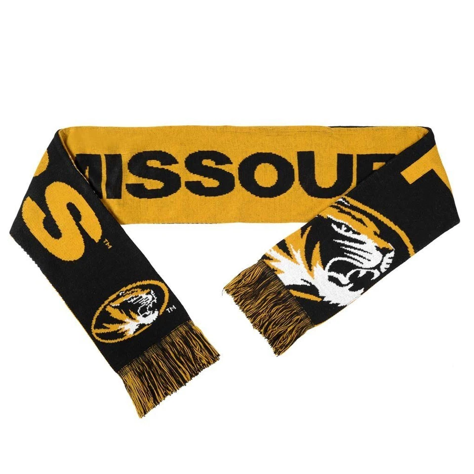 Bufanda reversible FOCO NCAA Missouri Tigers logotipo dividido 66" Foto 1 de 1
