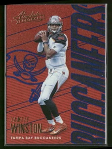 2018 Panini Absolute #92 Jameis Winston Spectrum Blue Tampa Bay Buccaneers - Picture 1 of 2