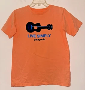 Camiseta PATAGONIA Juvenil Algodón Orgánico Manga Corta XL 14 Live Simply Usada en Excelente Condición - Imagen 1 de 4
