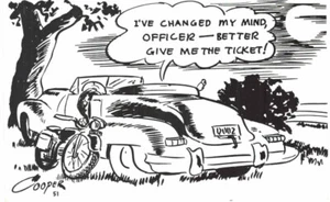 Pin Up Umorismo Polizia Doppio Entendre Risque Fumetto A/S? Cooper 1960 - Foto 1 di 2
