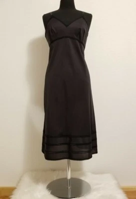 Negligee íntimo vintage negro de nailon y encaje de Lorraine Tall 42 Foto 1 de 4