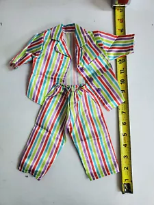 Striped Button up Satin Pajamas fits 18" American Girl Doll Clothes (DC38) - Picture 1 of 2
