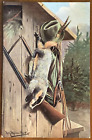 Polowanie, A/S Muller, seria 345, kapelusz karabinowy i zwierzę wiszące na ścianie, ok. 1910 szt.