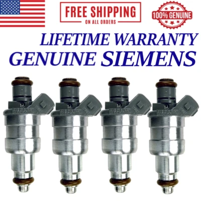 NUEVO paquete de 4 inyectores de combustible OEM SIEMENS para Dodge Dakota 1996-2002 2,5 L I4 Foto 1 de 4