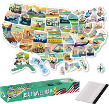 RV State Sticker Travel Map 21″ X 15″ USA States Visited Decal United States