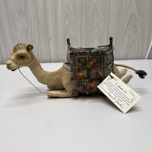 CRAIG YENKE C. Yenke Co. Sitting Camel w/ Saddle Primitive Cotton Paper Mache - Picture 1 of 24