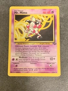 MR MIME Pokémon TCG Jungle NON Holo Rare 22/64 HEAVILY PLAYED - Picture 1 of 2
