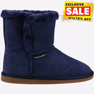 Hush Puppies Ashleigh MÉMOIRE Mousse Chausson Bottes Décontractées Femmes - Picture 1 of 4