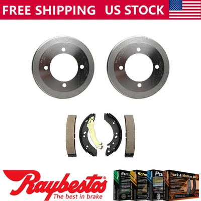 Rear Kit Brake Drums & Brake Shoes For 1995 Hyundai Accent - Raybestos - Image 1 of 4