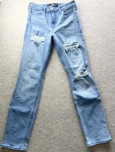 Hollister Ultra High Rise Skinny Jeans Womens 5R W 27 L 27 Light Wash Distressed - Picture 1 of 9