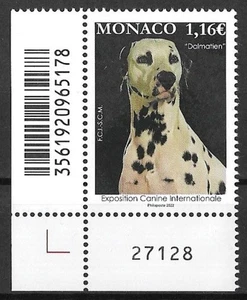 Monaco Mi.Nr. 3579** (2022) postfrisch/Int. Hundeausstellung, Monte Carlo - Picture 1 of 1