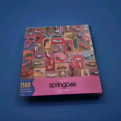 Springbok Shoes Shoes Shoes 1500 Piece Jigsaw Puzzle High Heel Flats Color Shoe - Image 1 of 2