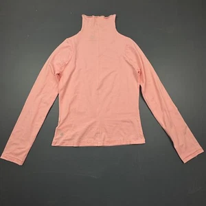 Athleta Girls Turtleneck Shirt 12 Pink Long Sleeve Athletic Stretch Running Top - Picture 1 of 9