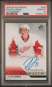 2015/16 SP Authentische Zukunftsuhr Autogramm Auto Rookie RC Dylan Larkin PSA 10 - Bild 1 von 2